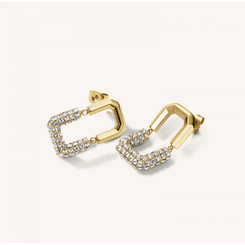 ROSEFIELD Half Studs Earrings Σκουλαρίκια Χρυσό Ανοξείδωτο Ατσάλι  JEHSG-J903