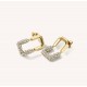 ROSEFIELD Half Studs Earrings Σκουλαρίκια Χρυσό Ανοξείδωτο Ατσάλι  JEHSG-J903