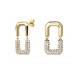 ROSEFIELD Half Studs Earrings Σκουλαρίκια Χρυσό Ανοξείδωτο Ατσάλι  JEHSG-J903