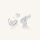 ROSEFIELD Pave Striped Studs Σκουλαρίκια Ασημί Ανοξείδωτο Ατσάλι JEPSS-J1229