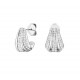 ROSEFIELD Pave Striped Studs Σκουλαρίκια Ασημί Ανοξείδωτο Ατσάλι JEPSS-J1229