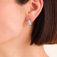 ROSEFIELD Pave Striped Studs Σκουλαρίκια Ασημί Ανοξείδωτο Ατσάλι JEPSS-J1229