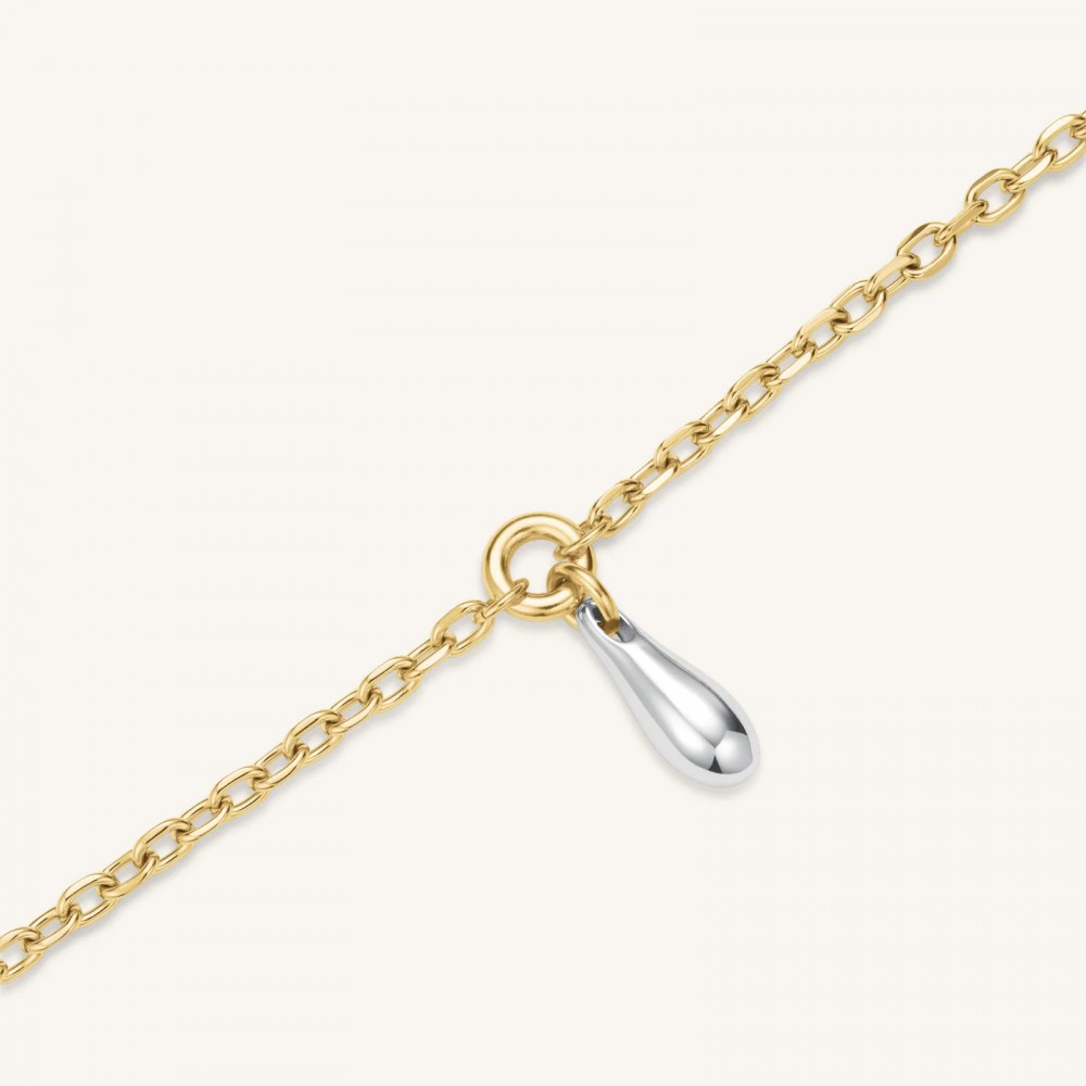 ROSEFIELD Duotone Drop Necklace Κολιέ Δίχρωμο Ανοξείδωτο Ατσάλι JNDDD-J1220