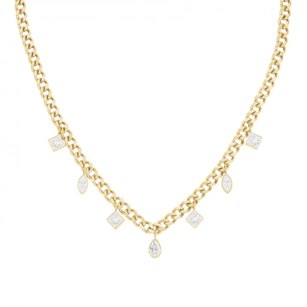 ROSEFIELD Crystals Choker Necklace Κολιέ Χρυσό Ανοξείδωτο Ατσάλι JNMCG-J1178