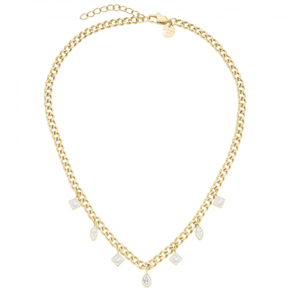ROSEFIELD Crystals Choker Necklace Κολιέ Χρυσό Ανοξείδωτο Ατσάλι JNMCG-J1178