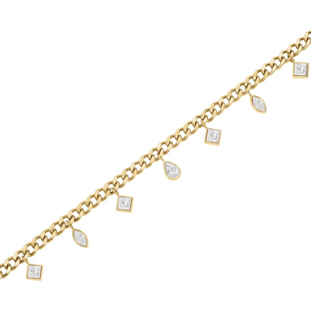 ROSEFIELD Crystals Choker Necklace Κολιέ Χρυσό Ανοξείδωτο Ατσάλι JNMCG-J1178