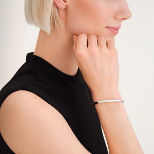 ROSEFIELD Crystal Bangle Βραχιόλι Χειροπέδα Ασημί Ανοξείδωτο Ατσάλι JBCBS-J1040