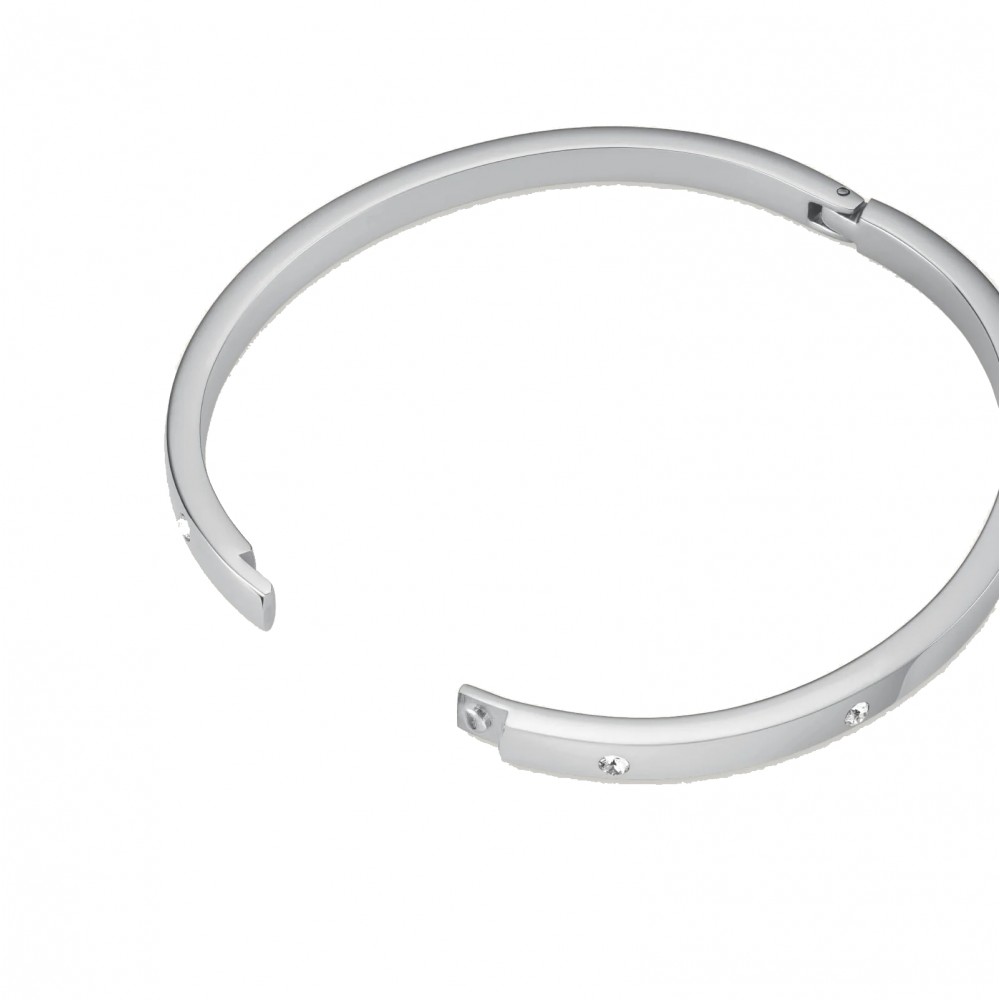 ROSEFIELD Crystal Bangle Βραχιόλι Χειροπέδα Ασημί Ανοξείδωτο Ατσάλι JBCBS-J1040