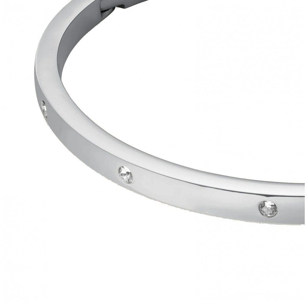 ROSEFIELD Crystal Bangle Βραχιόλι Χειροπέδα Ασημί Ανοξείδωτο Ατσάλι JBCBS-J1040