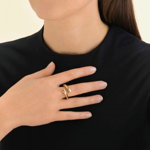 ROSEFIELD Hugged Ring Δαχτυλίδι Ανοξείδωτο Ατσάλι JRHR54G-J761