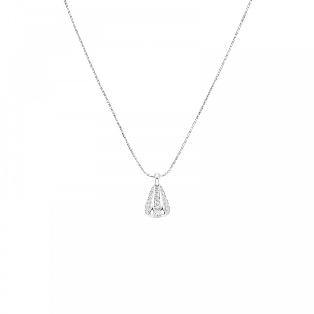 ROSEFIELD Pave Striped Necklace Κολιέ Ασημί Ανοξείδωτο Ατσάλι JNPSS-J1232
