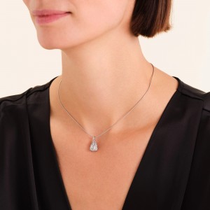 ROSEFIELD Pave Striped Necklace Κολιέ Ασημί Ανοξείδωτο Ατσάλι JNPSS-J1232
