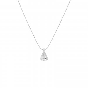 ROSEFIELD Pave Striped Necklace Κολιέ Ασημί Ανοξείδωτο Ατσάλι JNPSS-J1232