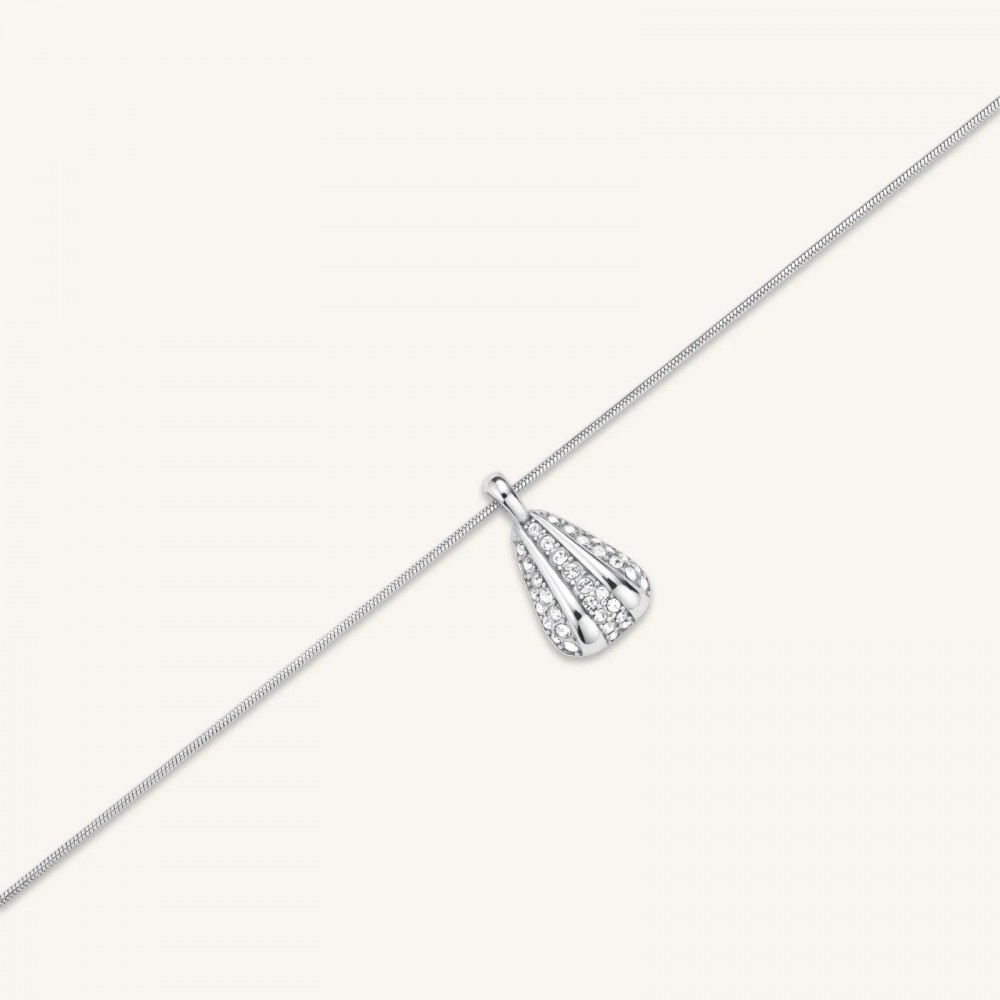 ROSEFIELD Pave Striped Necklace Κολιέ Ασημί Ανοξείδωτο Ατσάλι JNPSS-J1232