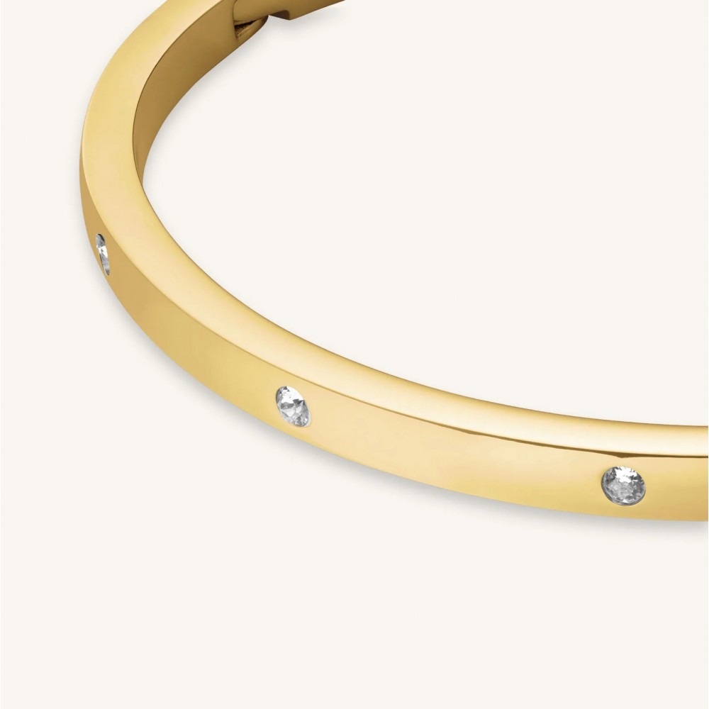ROSEFIELD Crystal Bangle Βραχιόλι χειροπέδα Χρυσό Ανοξείδωτο Ατσάλι JBCBG-J1039