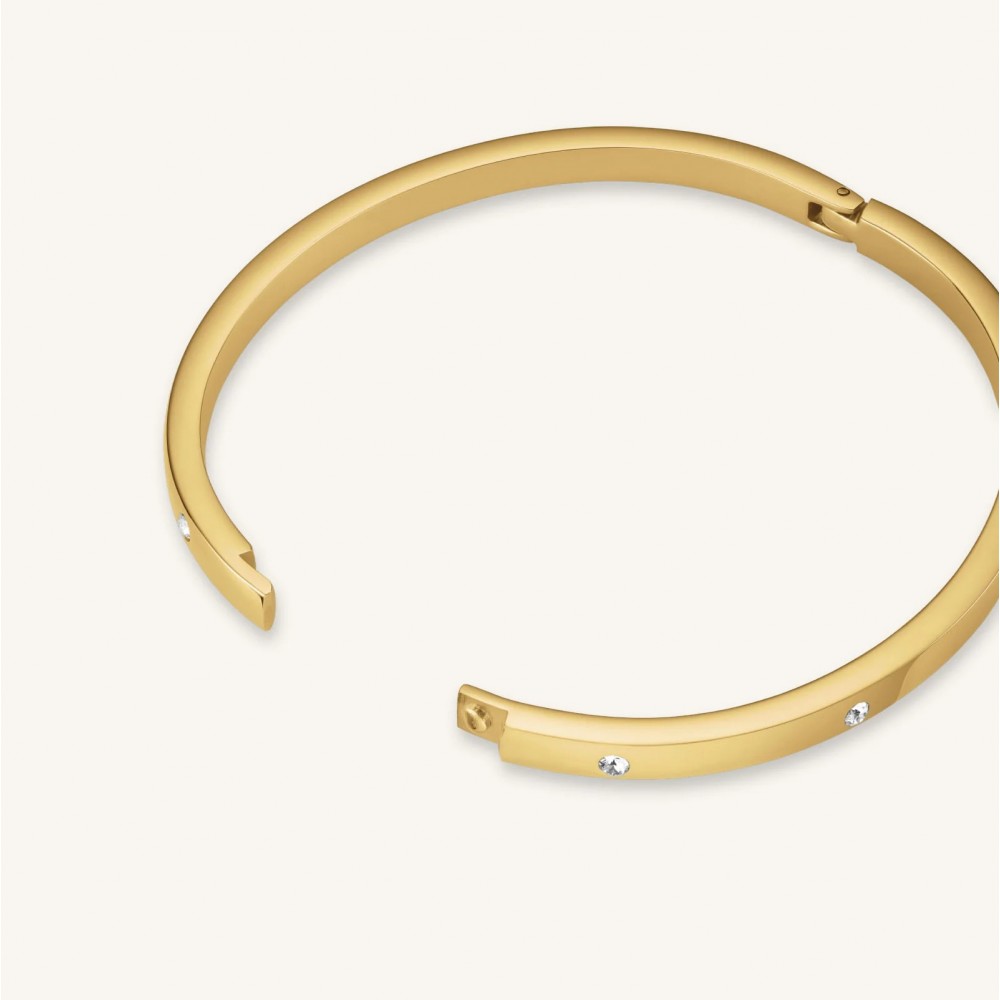 ROSEFIELD Crystal Bangle Βραχιόλι χειροπέδα Χρυσό Ανοξείδωτο Ατσάλι JBCBG-J1039