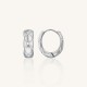 ROSEFIELD Crystal Star Hoops Σκουλαρίκια Κρίκοι Ασημί Ανοξείδωτο Ατσάλι JECHG-J1353
