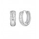 ROSEFIELD Crystal Star Hoops Σκουλαρίκια Κρίκοι Ασημί Ανοξείδωτο Ατσάλι JECHG-J1353