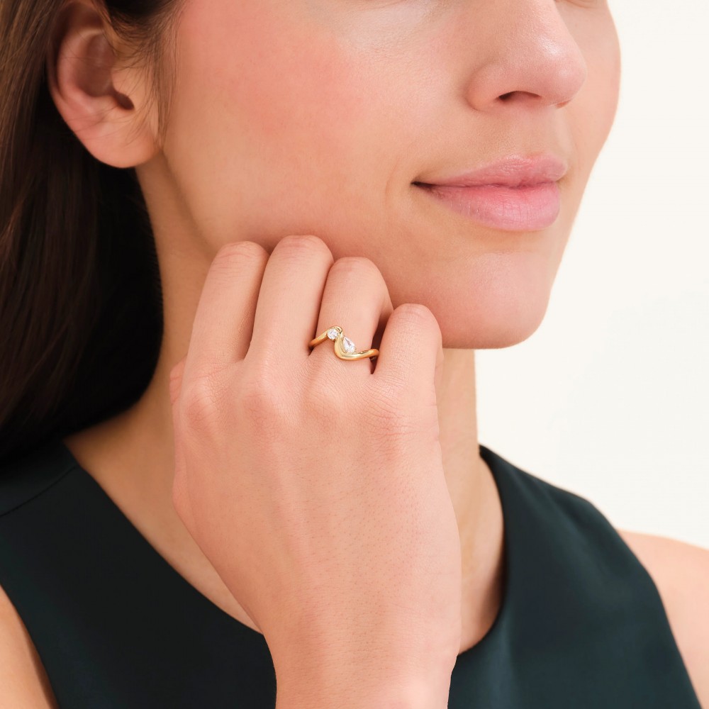 ROSEFIELD Mixed Crystals Ring Δαχτυλίδι Ανοξείδωτο Ατσάλι JRMW54G-J1309