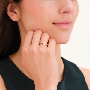 ROSEFIELD Mixed Crystals Ring Gold Stainless steel JRMW54G-J1309 ROSEFIELD Mixed Crystals Ring Gold Stainless steel JRMW54G-J1309