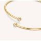 ROSEFIELD Double Crystal Gold Βραχιόλι χειροπέδα Χρυσό Ανοξείδωτο Ατσάλι JBDCG-J1213