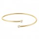 ROSEFIELD Double Crystal Gold Βραχιόλι χειροπέδα Χρυσό Ανοξείδωτο Ατσάλι JBDCG-J1213