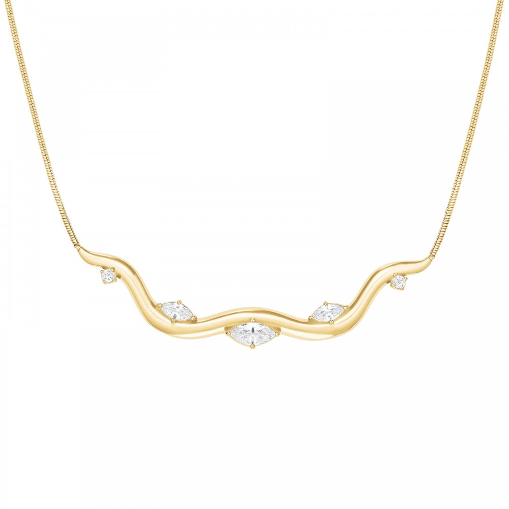 ROSEFIELD Wave Choker Κολιέ Χρυσό Ανοξείδωτο Ατσάλι  JNWCG-J1308
