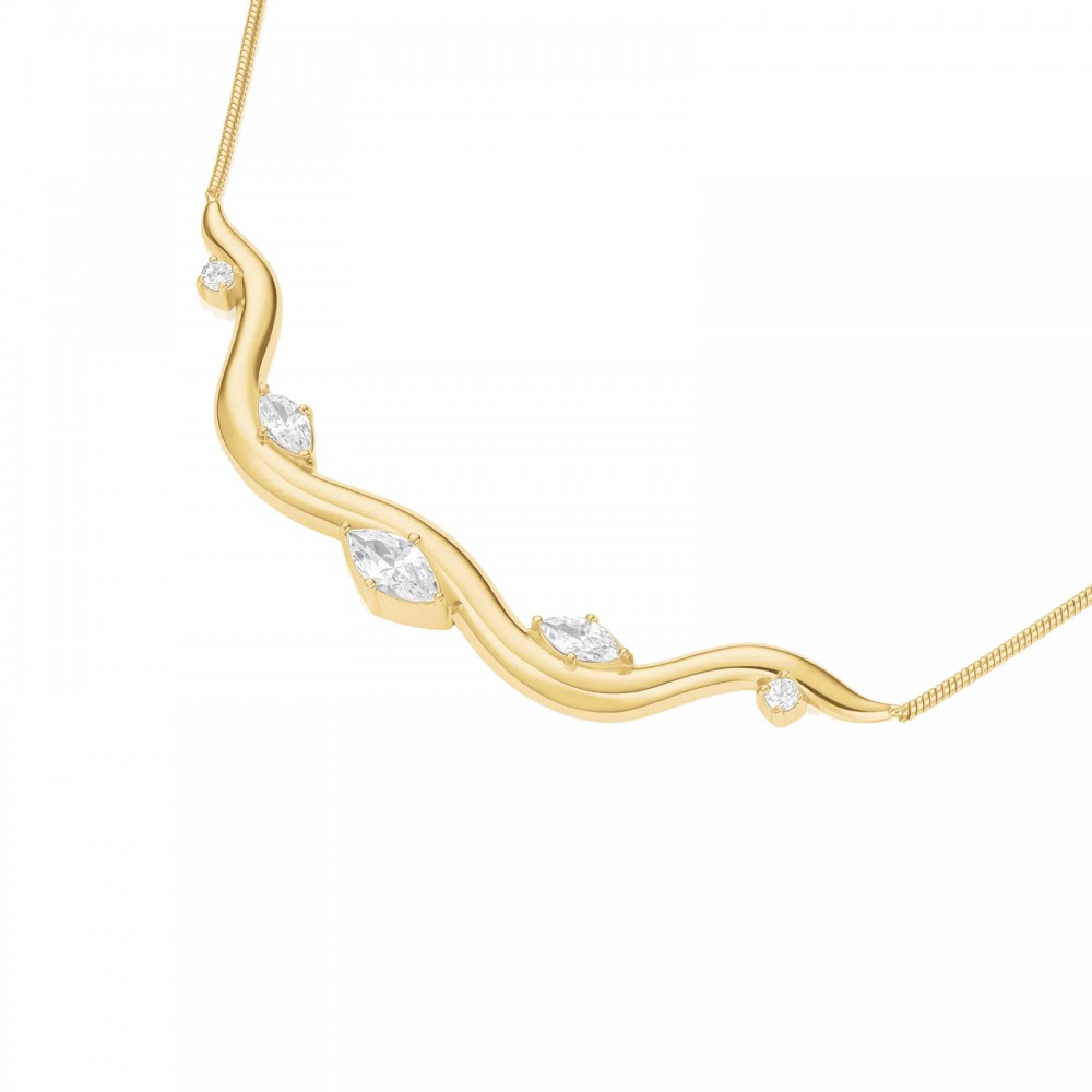 ROSEFIELD Wave Choker Κολιέ Χρυσό Ανοξείδωτο Ατσάλι  JNWCG-J1308
