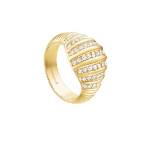 ROSEFIELD Striped Pave Δαχτυλίδι Ανοξείδωτο Ατσάλι JRSR54G-J1288