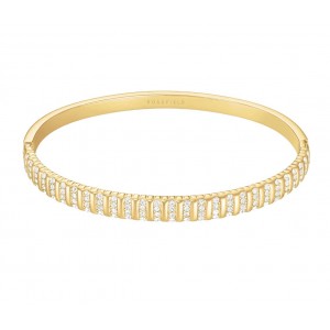 ROSEFIELD Striped Pave Bangle Βραχιόλι χειροπέδα Χρυσό Ανοξείδωτο Ατσάλι JBSBG-J1287