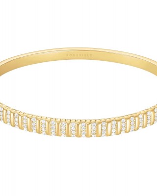 ROSEFIELD Striped Pave Bangle Βραχιόλι χειροπέδα Χρυσό Ανοξείδωτο Ατσάλι JBSBG-J1287
