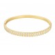ROSEFIELD Striped Pave Bangle Βραχιόλι χειροπέδα Χρυσό Ανοξείδωτο Ατσάλι JBSBG-J1287