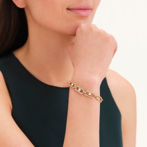 ROSEFIELD Pearl Crystals Βραχιόλι Πέρλες Χρυσό Ανοξείδωτο Ατσάλι JBPLG-J1296