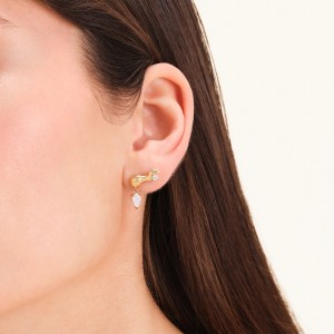 ROSEFIELD Crystal Wave Studs Earrings Gold JEWSG-J1300 ROSEFIELD Crystal Wave Studs Earrings Gold JEWSG-J1300