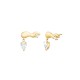 ROSEFIELD Crystal Wave Studs Σκουλαρίκια Καρφωτά Λευκά κρύσταλλα JEWSG-J1300