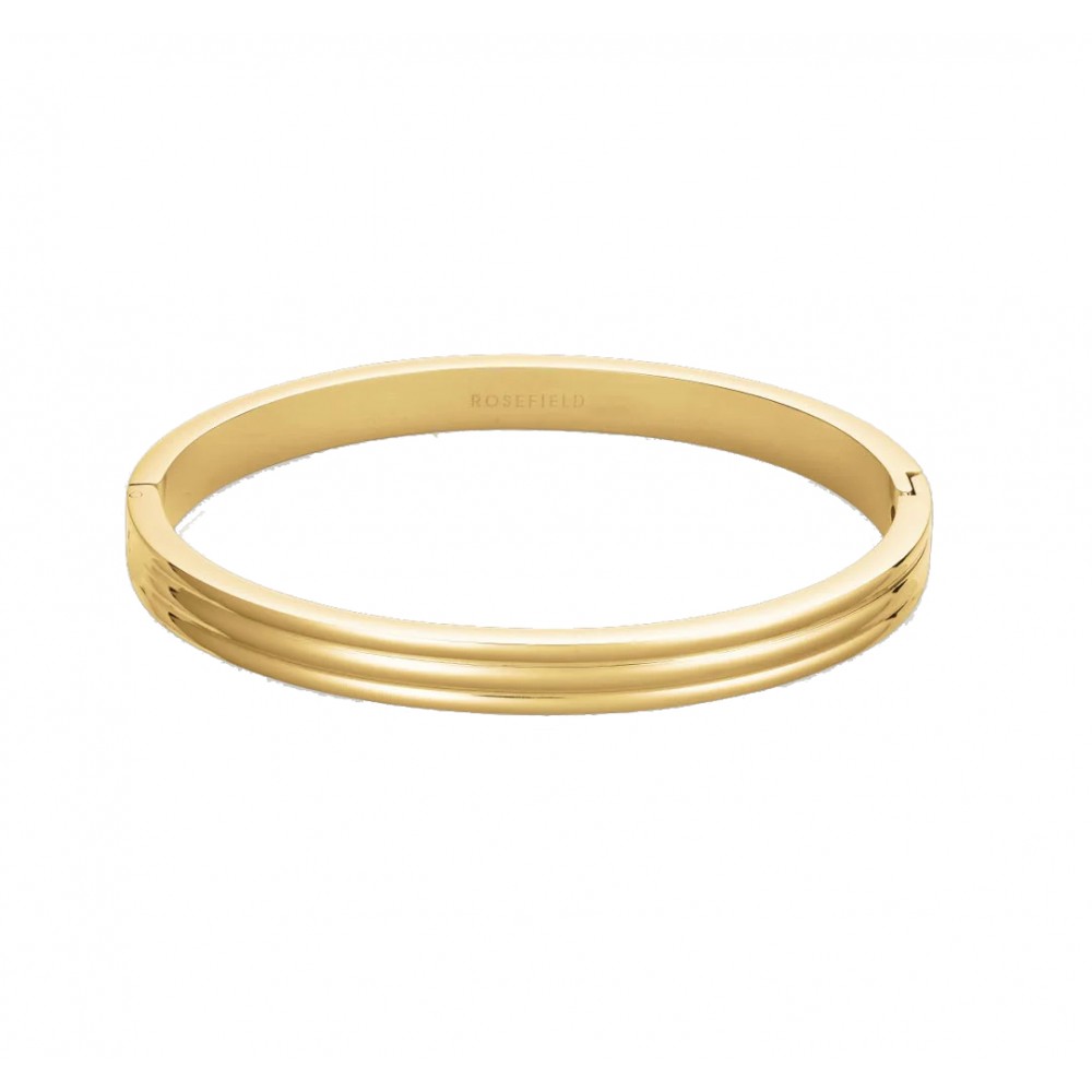 ROSEFIELD Striped Bangle Βραχιόλι χειροπέδα Χρυσό Ανοξείδωτο Ατσάλι JBSBG-J1041