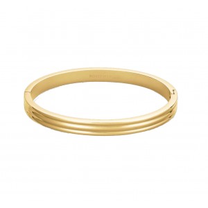 ROSEFIELD Striped Bangle Βραχιόλι χειροπέδα Χρυσό Ανοξείδωτο Ατσάλι JBSBG-J1041