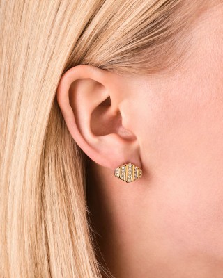 ROSEFIELD Striped Studs Σκουλαρίκια Χρυσό Ανοξείδωτο Ατσάλι JESSG-J1282