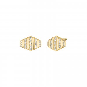 ROSEFIELD Striped Studs Σκουλαρίκια Χρυσό Ανοξείδωτο Ατσάλι JESSG-J1282