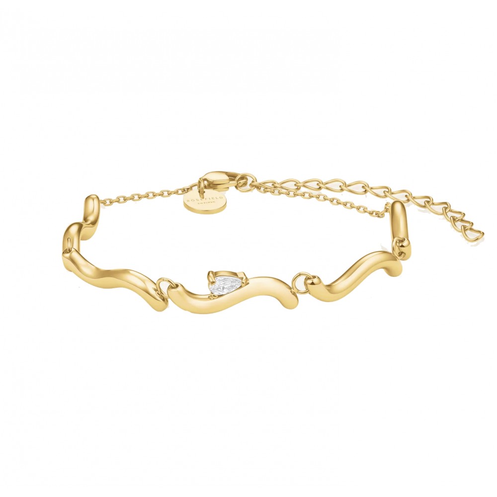 ROSEFIELD Drop Wave Bracelet Βραχιόλι Χρυσό Ανοξείδωτο Ατσάλι JBDWG-J1305