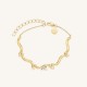 ROSEFIELD Drop Wave Bracelet Βραχιόλι Χρυσό Ανοξείδωτο Ατσάλι JBDWG-J1305
