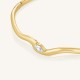 ROSEFIELD Marquise Wave Bangle Βραχιόλι χειροπέδα Χρυσό Ανοξείδωτο Ατσάλι JBMWG-J1303