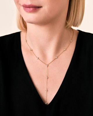 ROSEFIELD Crystal Star Necklace Κολιέ Χρυσό Ανοξείδωτο Ατσάλι JNDLG-J1357