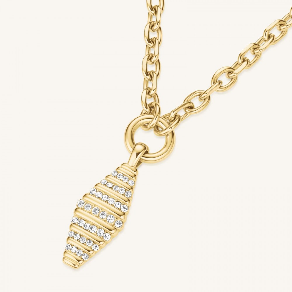 ROSEFIELD Striped Pendant Necklace Κολιέ Χρυσό Ανοξείδωτο Ατσάλι JNSBG-J1285