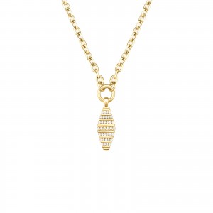 ROSEFIELD Striped Pendant Necklace Κολιέ Χρυσό Ανοξείδωτο Ατσάλι JNSBG-J1285