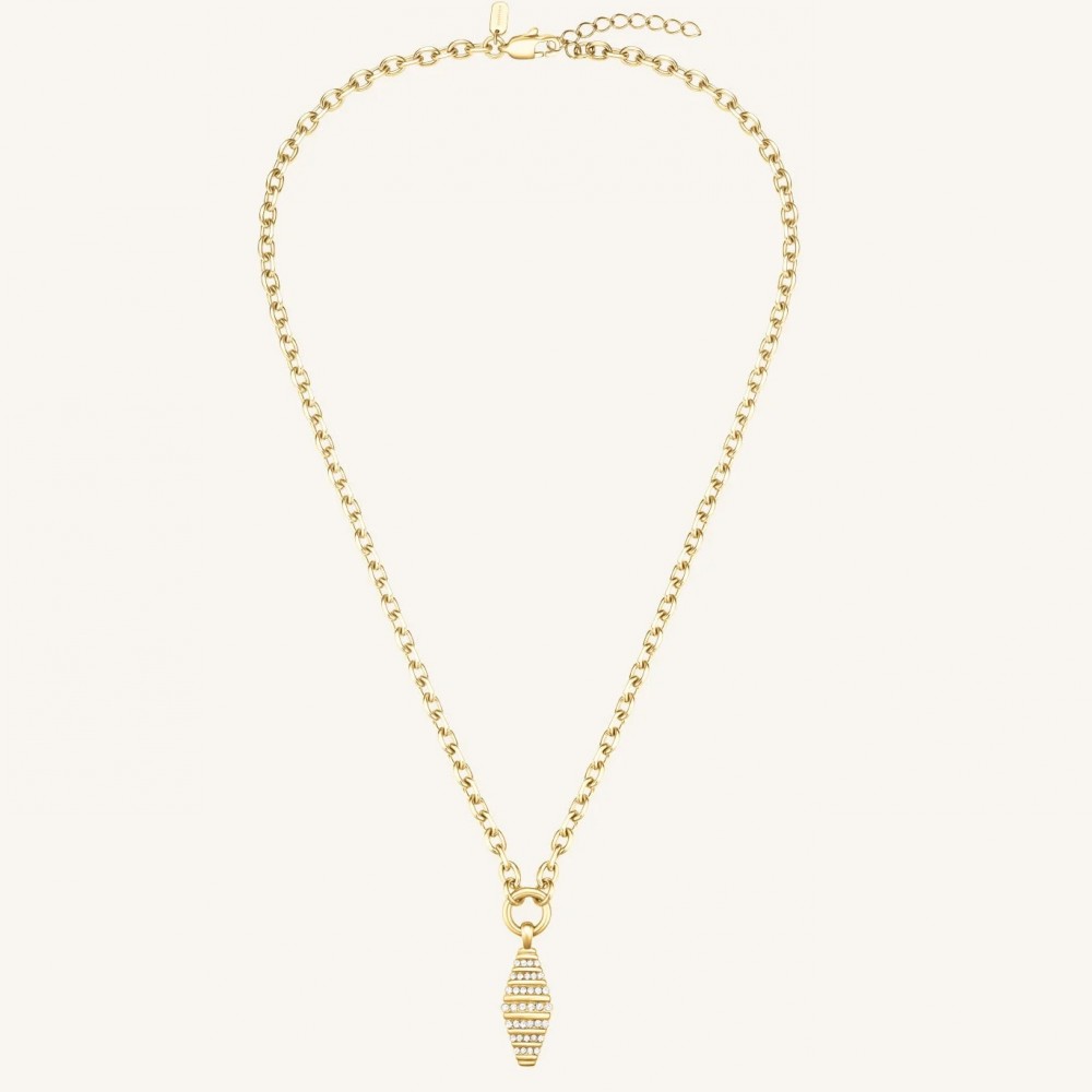 ROSEFIELD Striped Pendant Necklace Κολιέ Χρυσό Ανοξείδωτο Ατσάλι JNSBG-J1285