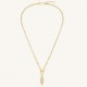 ROSEFIELD Striped Pendant Necklace Κολιέ Χρυσό Ανοξείδωτο Ατσάλι JNSBG-J1285