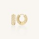 ROSEFIELD Striped Hoops Σκουλαρίκια Κρίκοι Χρυσό Ανοξείδωτο Ατσάλι JESCG-J1280