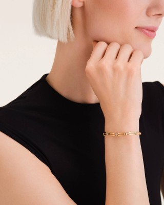 ROSEFIELD Round Stones Bracelet Βραχιόλι Χρυσό Ανοξείδωτο Ατσάλι JBRCG-J1024