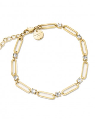 ROSEFIELD Round Stones Bracelet Βραχιόλι Χρυσό Ανοξείδωτο Ατσάλι JBRCG-J1024